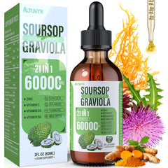 Altuvyx 21 in 1 soursop liquid bottle for easy daily dosing and wellness support.