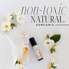 Amallow Honey Blossom roller on skin delivers a light, lasting aroma.