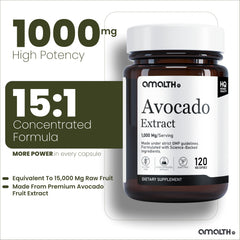 AMALTH avocado capsules on white background suggesting daily digestive health support