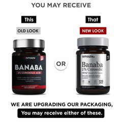AMALTH Banaba product label with GMP and purity indicators.