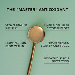 AMANDEAN Liposomal Glutathione liquid pour shows easy daily dosing for immune benefit