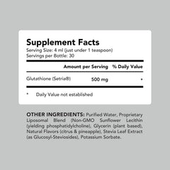 AMANDEAN Liposomal Glutathione soy-free logo highlighting vegan formula