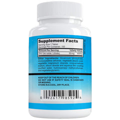 Amate Life zinc nutrition label detail with ingredients and vegan formula