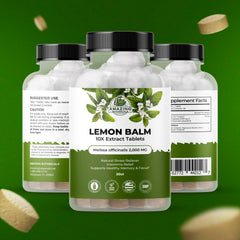 Amazing Botanicals Lemon Balm label image emphasizes ingredients and quality