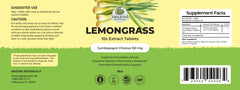 Amazing Botanicals Lemongrass 10X tablets closeup highlighting potent herbal antioxidant potential.