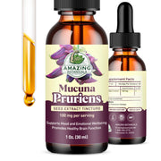 Amazing Botanicals Mucuna bottle front: clean, alcohol-free herbal tincture for daily wellness