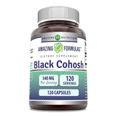 Amazing Formulas Black Cohosh capsules bottle, 540 mg per serving, for daily use.