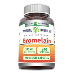 Amazing Formulas Bromelain 500mg bottle for daily enzyme support.