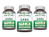 Amazing Formulas GABA bottle front showing vegan capsules for daily calm