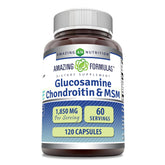 Amazing Formulas glucosamine chondroitin MSM bottle label, suggesting joint support