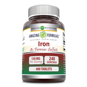 Amazing Formulas Iron 65 mg tablet bottle for daily iron support