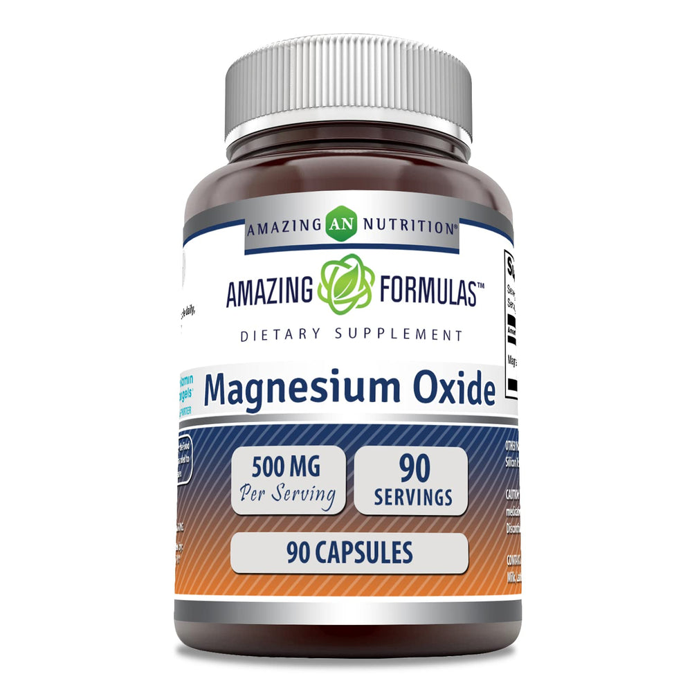 Amazing Formulas magnesium oxide bottle front for daily mineral support