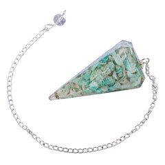 Amazing Gemstone Amazonite Orgone Pendulum for dowsing and energetic grids