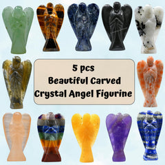Amazing Gemstone angel statue for meditation grids and energy focus.