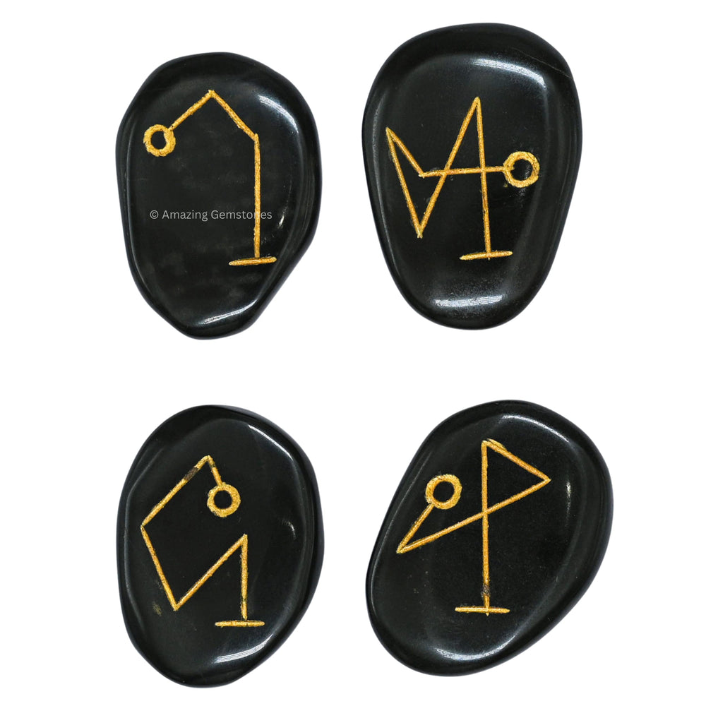Amazing Gemstone Archangel Michael stone, engraved symbol for protection and focused energy