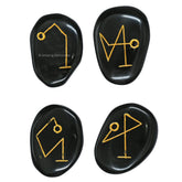 Amazing Gemstone Archangel Michael stone, engraved symbol for protection and focused energy