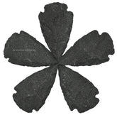 Amazing Gemstone black agate arrowhead collection close-up showing natural texture for DIY jewelry