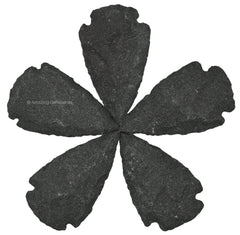 Amazing Gemstone black agate arrowhead collection close-up showing natural texture for DIY jewelry