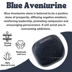 Amazing Gemstone blue aventurine crystal grid display with natural shimmer