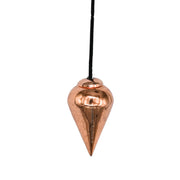 Amazing Gemstone copper dome pendulum in hand for divination and yes/no guidance.