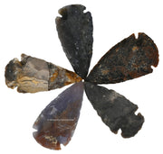 Amazing Gemstone fancy jasper arrowhead close-up for DIY jewelry projects.