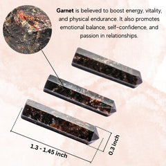 Amazing Gemstone Garnet crystal in velvet pouch with authenticity certificate.