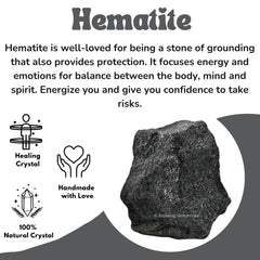 Amazing Gemstone hematite ideal for meditation and emotional balance.