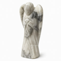 Amazing Gemstone Howlite Angel in velvet pouch, ideal for gifting and everyday display.