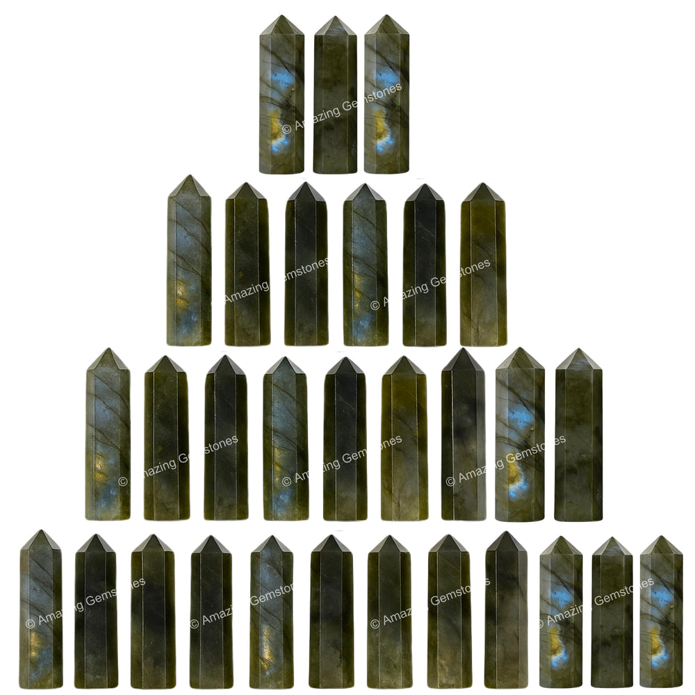 Amazing Gemstone Labradorite point closeup for crafting and chakra balancing inspiration.