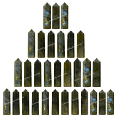 Amazing Gemstone Labradorite point closeup for crafting and chakra balancing inspiration.