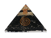 Amazing Gemstone large orgone pyramid with black tourmaline for positive energy ambiance