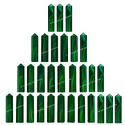 Amazing Gemstone Malachite hexagonal point for meditation and grids