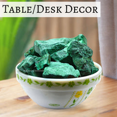 Amazing Gemstone Malachite in velvet gift bag.
