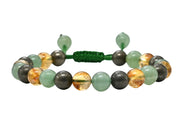 Amazing Gemstone Money Wealth Bracelet close-up of citrine beads for focus
