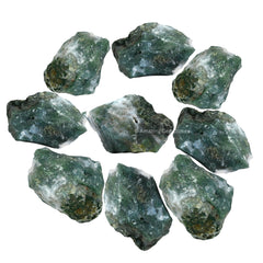 Amazing Gemstone moss agate rough stones for DIY crystal projects and displays