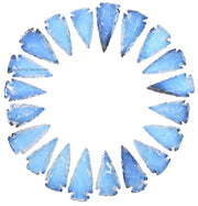 Amazing Gemstone opalite arrowhead close-up highlighting natural crystal beauty for display