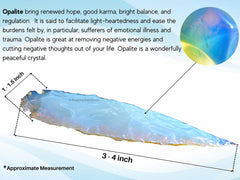 Opalite arrowhead packed in a velvet gift bag for gifting