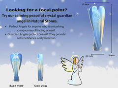 Amazing Gemstone Opalite healing energy angel enhances ambiance in any room.
