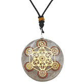 Amazing Gemstone Orgone Pendant with selenite crystal for calming energy