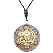 Amazing Gemstone Orgone Pendant with selenite crystal for calming energy