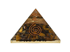 Amazing Gemstone orgone pyramid close-up showing copper coil for energy balance