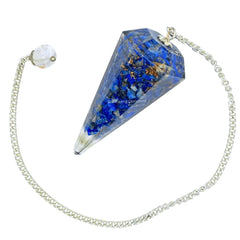 Amazing Gemstone pendulum with clear quartz bead end enhances energy focus.