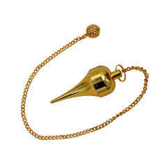 Amazing Gemstone pendulum metal closeup shows steel copper finish and balanced feel