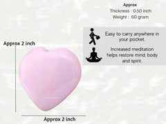 Amazing Gemstone Pink Calcite Heart Palm Stone in hand for calm rituals.