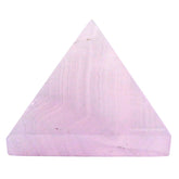 Amazing Gemstone Pink Calcite Pyramid close-up showing rosy glow and natural texture for meditation