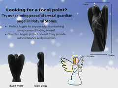 Amazing Gemstone pocket shungite angel figurine for car or nightstand