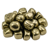 Amazing Gemstone Pyrite polished rocks shine with metallic luster for display and collection.