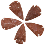 Amazing Gemstone red goldstone arrowhead close-up for DIY jewelry crafting.