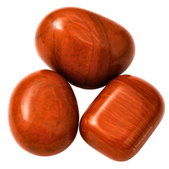 Amazing Gemstone Red Jasper tumbled stones show subtle shimmer for grids and decor