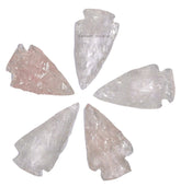 Amazing Gemstone rose quartz arrowhead, 1–1.5 inch, ideal for DIY jewelry projects.